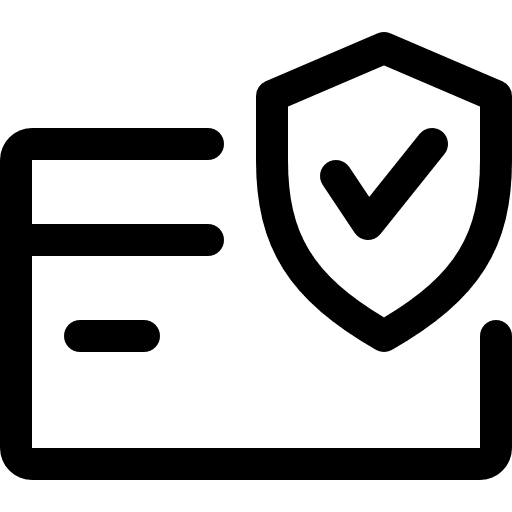 Credit card card credit shield icon