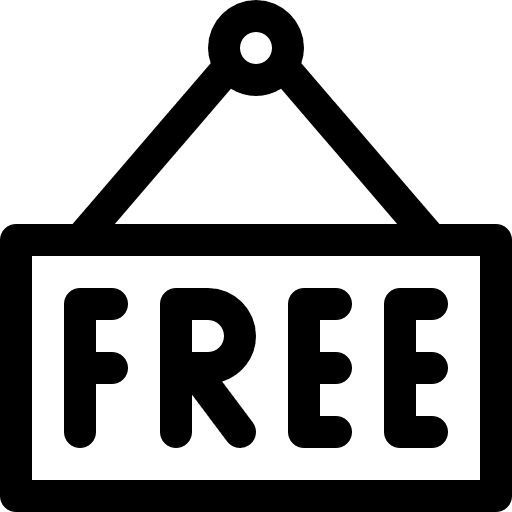 Free free shipping sticker price icon