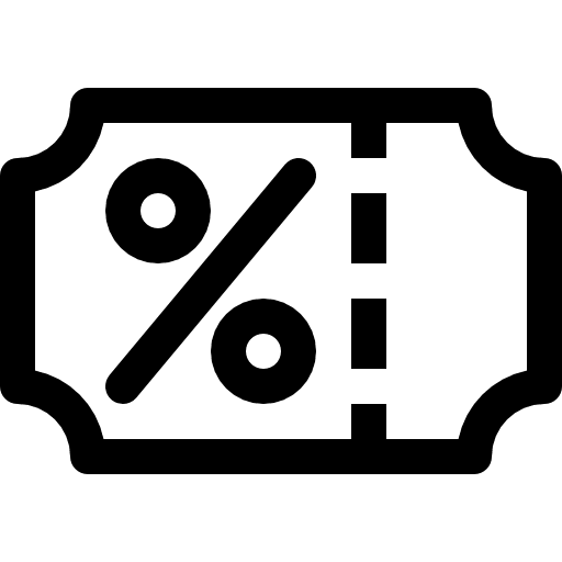 Coupon discount currency commerce icon