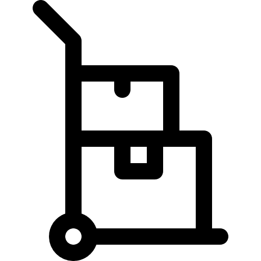 Hand truck boxes hand truck transport icon