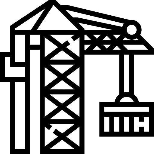 Crane construction and tools hook crane icon