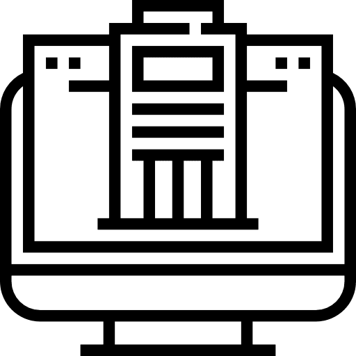 Monitor technology tv construction and tools icon