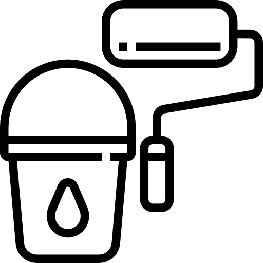 Paint roller tools and utensils paint roller improvement icon