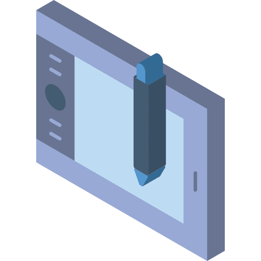 Graphic tablet technology edit tools touch screen icon