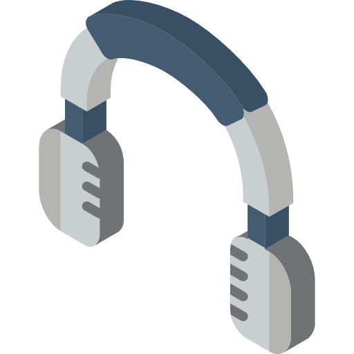 Headphones earphones electronics sound icon