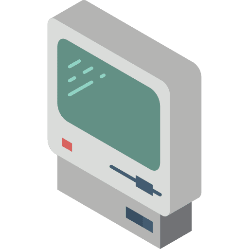 Old computer antique computer retro icon