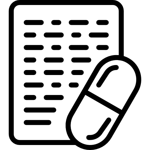 Prescription prescribe medical note icon