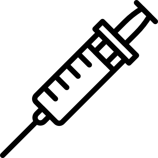 Vaccine syringe medical insulin icon