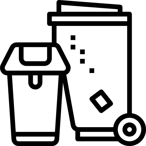 Trash basket can bin icon