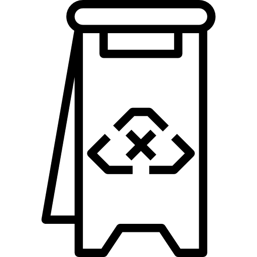 Clean warning miscellaneous sign icon