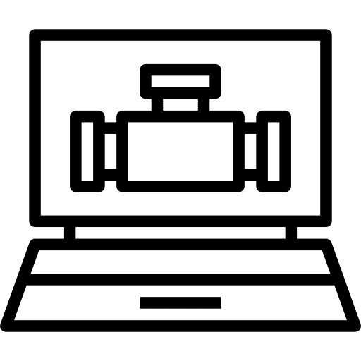 Computer garage transportation diagnostic icon