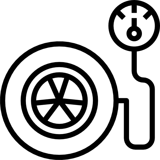 Tyre tyre gauge transport icon