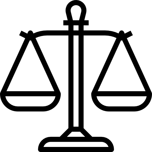 Balance networking justice scale commerce and shopping icon