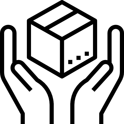 Packaging fragile hands and gestures hand icon