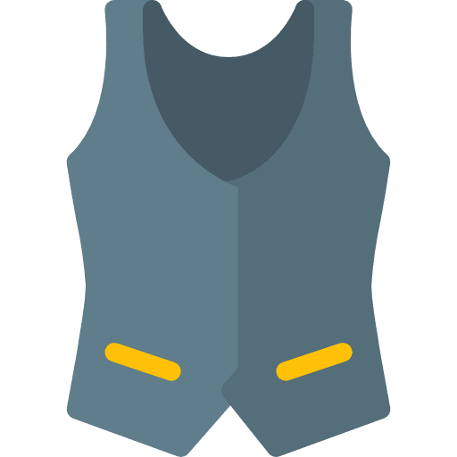 Vest elegant fashion clothing icon