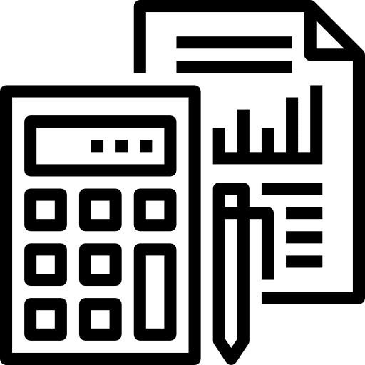 Calculator cost money accounting icon