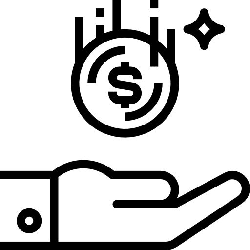 Earn notes currency money icon