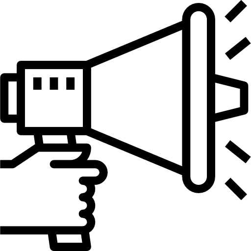 Marketing business and finance promotion loudspeaker icon