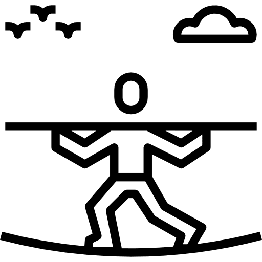 Risk equilibrium people sports icon