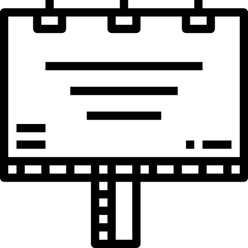 Advertising marketing signs billboard icon