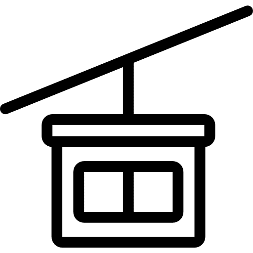 Cable car cabin transportation ski resort cable car cabin icon