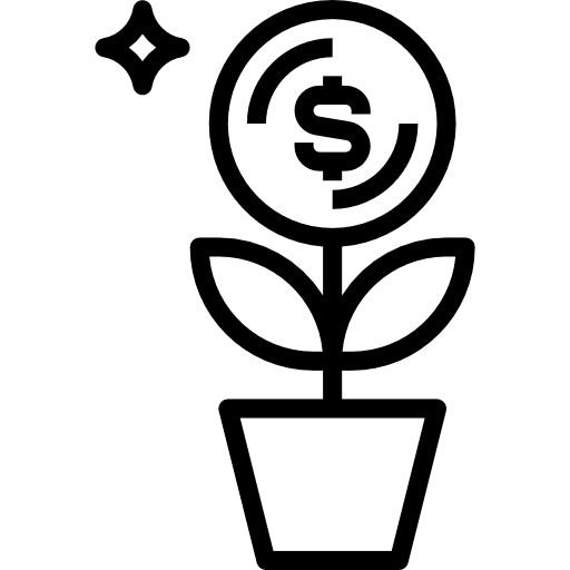 Investment money bank currency icon