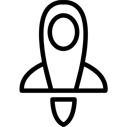 Rocket transportation space ship transport icon