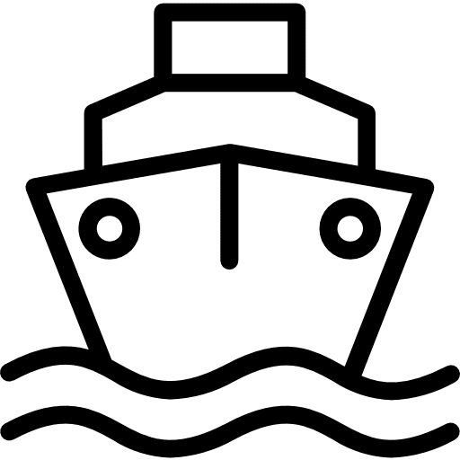 Ship transport cruise vessel icon