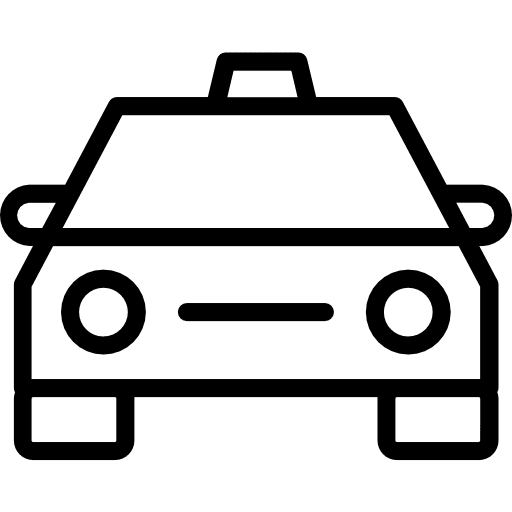 Taxi vehicle car transport icon