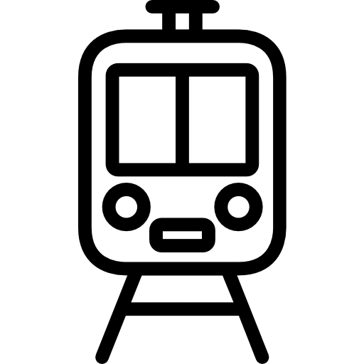 Train street travelling rails icon