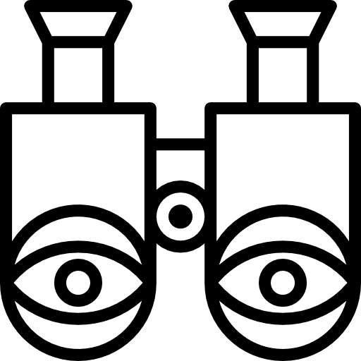 Vision eyes tools and utensils plan icon