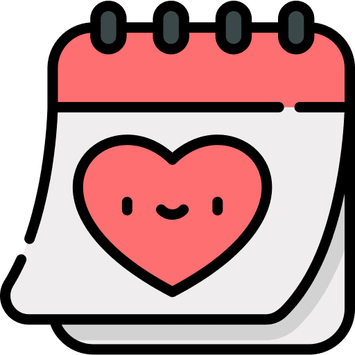 Calendar calendar time and date romantic icon
