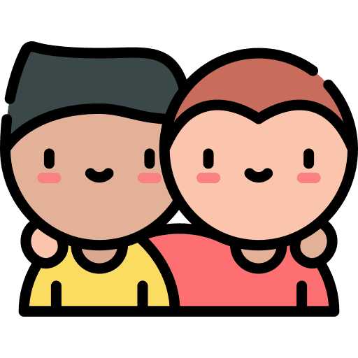 Friends relationship smiles user icon