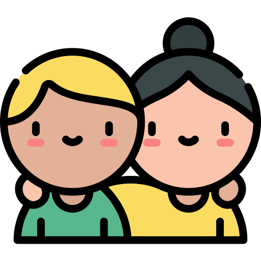 Friends user smiles friendship icon