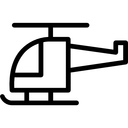 Helicopter transport aircraft chopper icon