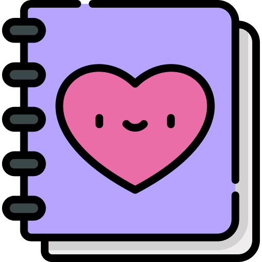 Notebook love diary notebook icon