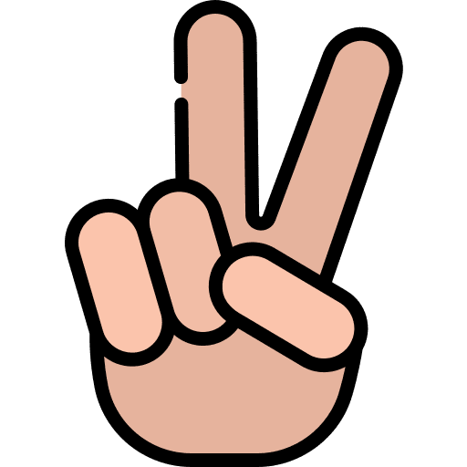 Peace winner peace hand icon