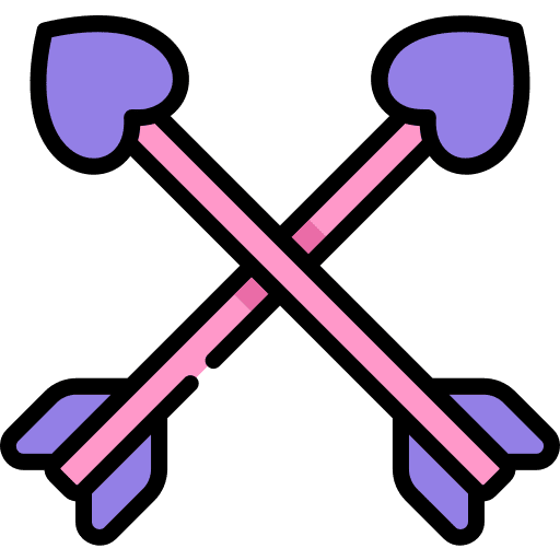 Arrows love is in the air love and romance cupido icon