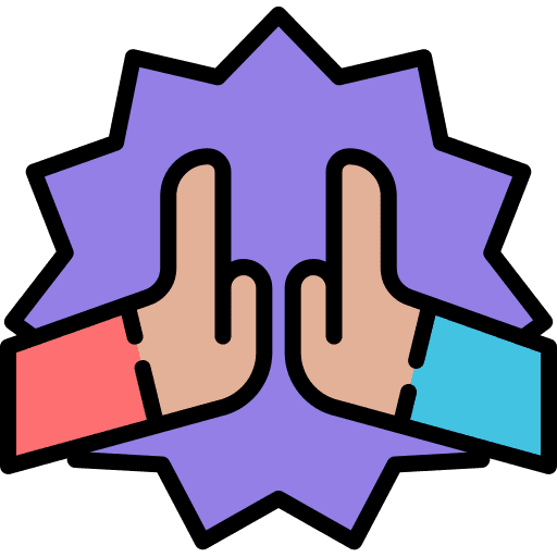 High five friends friendship trust icon