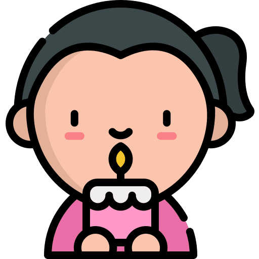 Girl birthday celebration girl icon