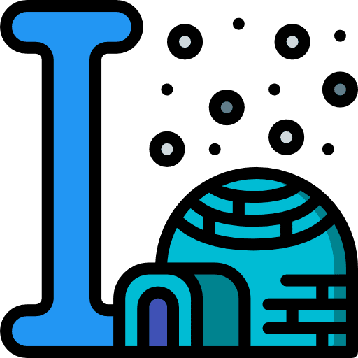 Letter i abecedary education alphabet icon