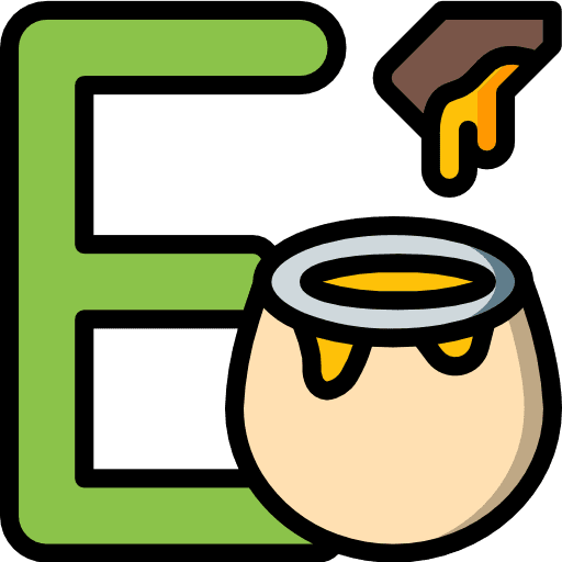 Letter e abecedary alphabet education icon