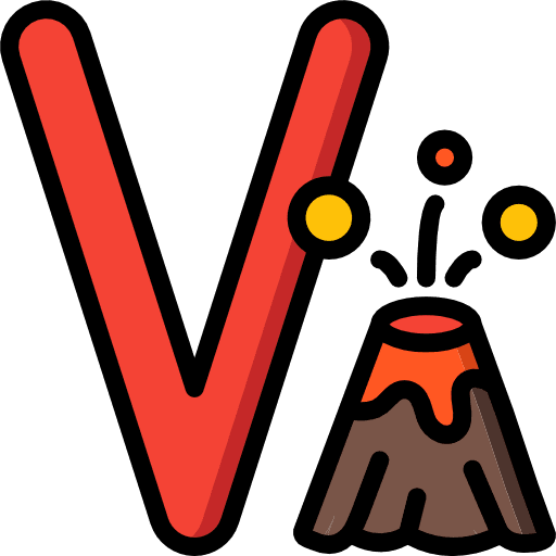 Letter v signaling abecedary alphabet icon