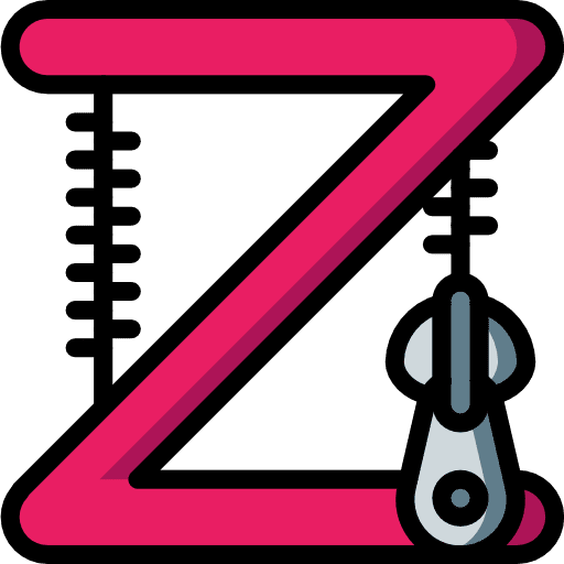 Letter z signaling abecedary typographical icon