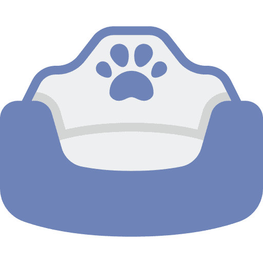 Pet bed furniture resting hotel icon