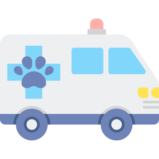 Ambulance veterinary emergency transportation icon