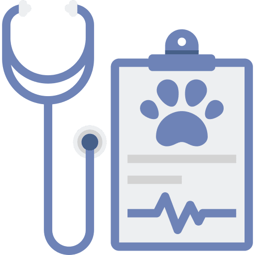Checkup veterinary healthcare and medical assistance icon