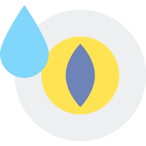 Eye drops animals healthcare and medical eye icon