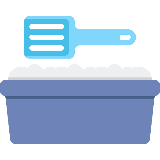 Litter box furniture and household litter healthcare and medical icon