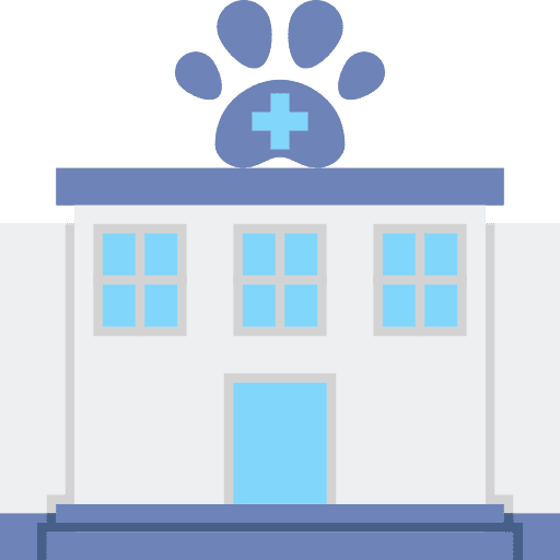 Veterinary hospital urban veterinary icon